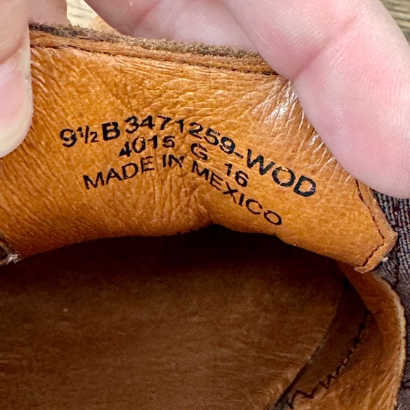 Frye Ilana Shootie Wood Oiled Suede Booties Women's Size 9.5 - Picture 6 of 8